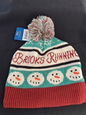 Brooks Running Snowman; Pull-on Cap; OS
